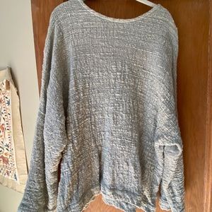 **FLASH SALE**Jamie + the Jones Hand-dyed Mid-weight T SWEATER Eucalyptus Size M